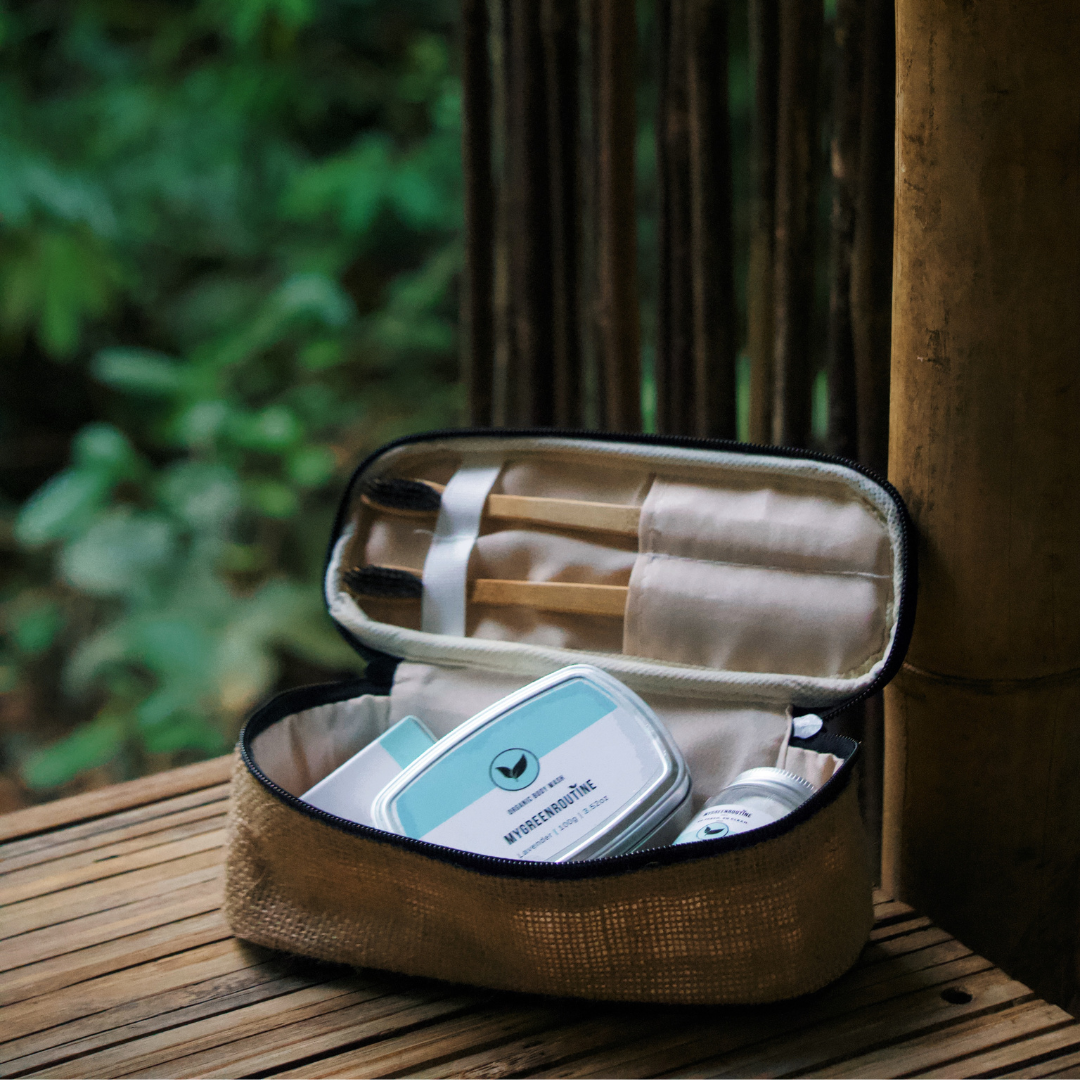 Natural and Sustainable Personal Care Wash Kit With No Plastics or Liquids